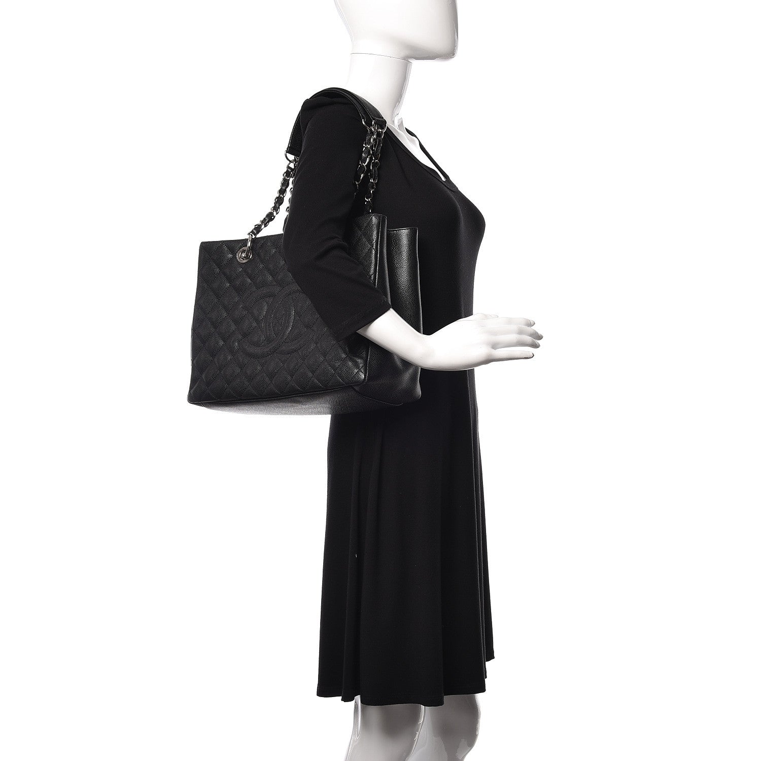 Chanel Caviar Quilted Grand Shopping Tote GST Black 2 of 11