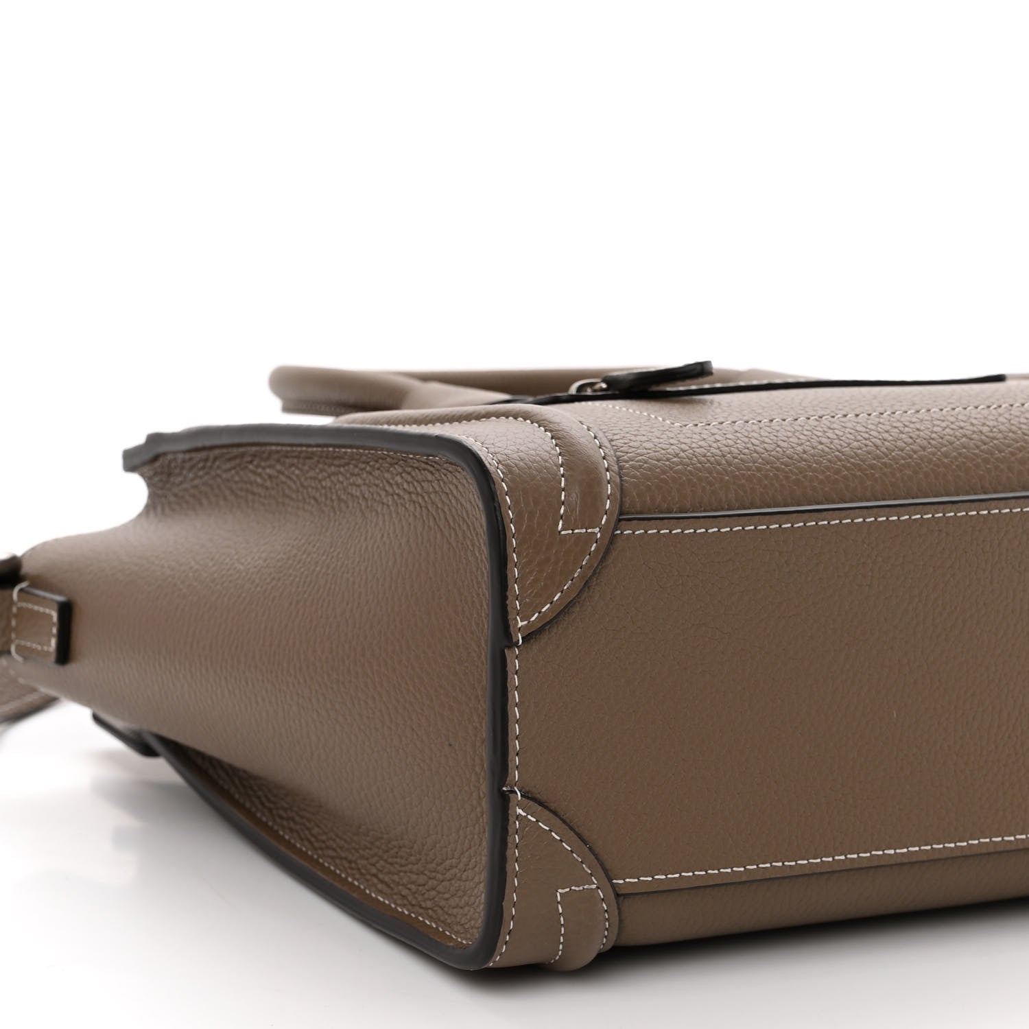 Celine Drummed Calfskin Nano Luggage Souris 9 of 10