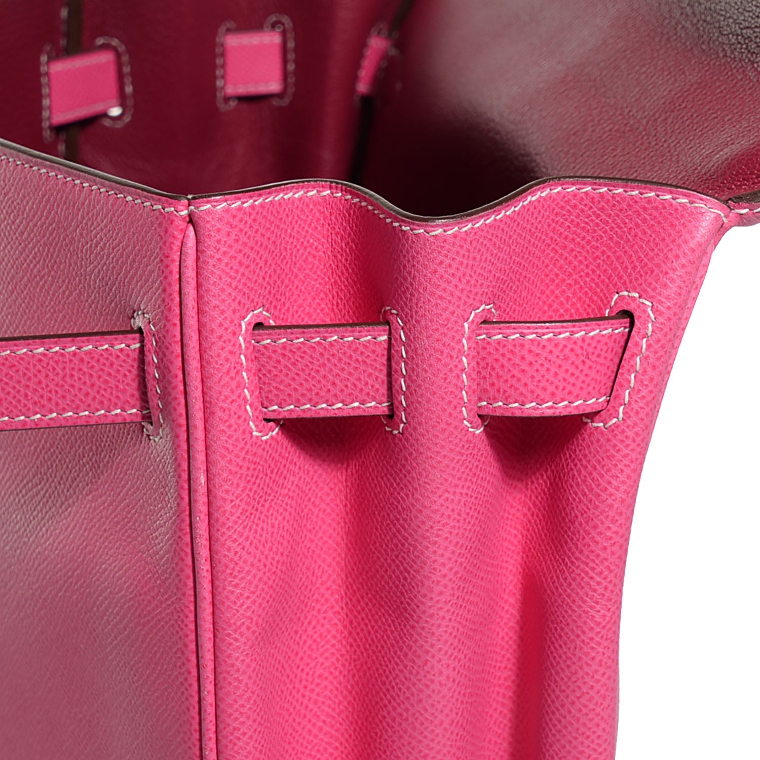 Hermes Epsom Candy Kelly Retourne 35 Rose Tyrien Rubis 16 of 26