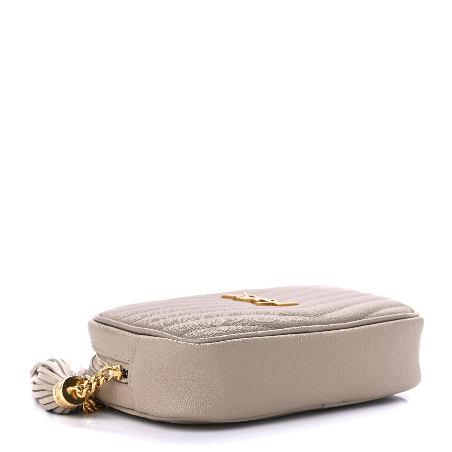Grain De Poudre Matelasse Monogram Mini Lou Camera Bag Dark Beige