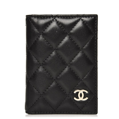 Chanel Lambskin Quilted Card Holder Wallet Black 1 of 8