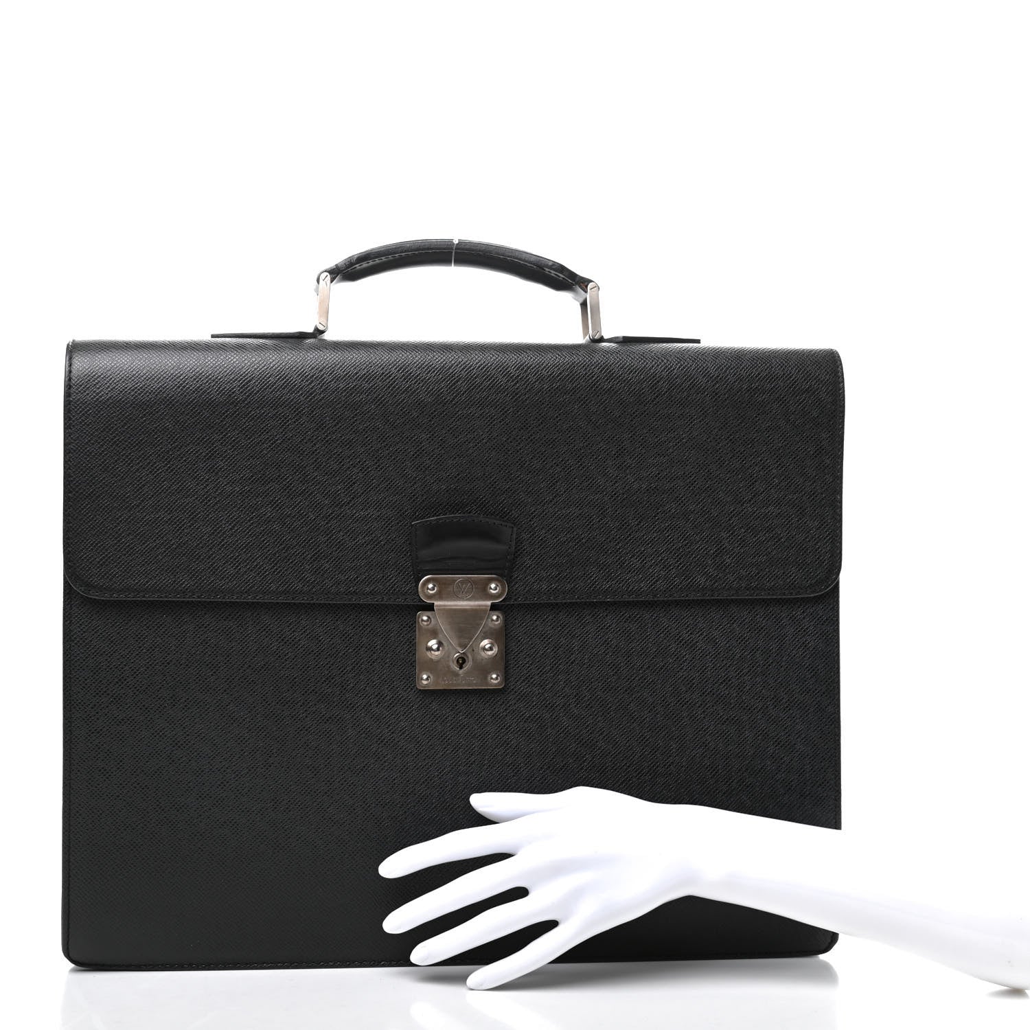 Louis Vuitton Taiga Robusto 2 Compartment Briefcase Black 2 of 6