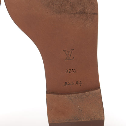 Louis Vuitton Calfskin Monogram Ocean Drive Flat Sandals 36.5 Cognac 8 of 11