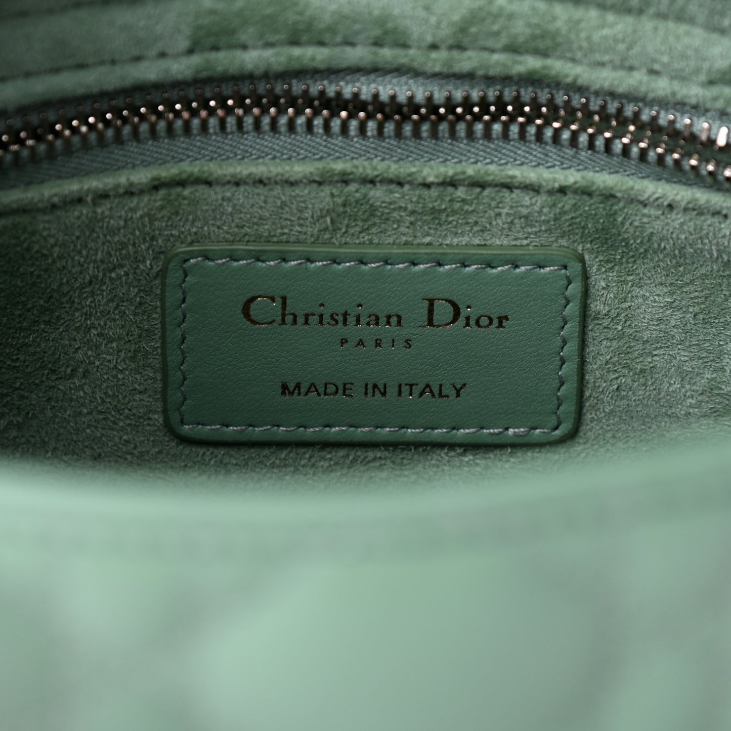Lambskin Cannage Small My ABCDior Lady Dior Green