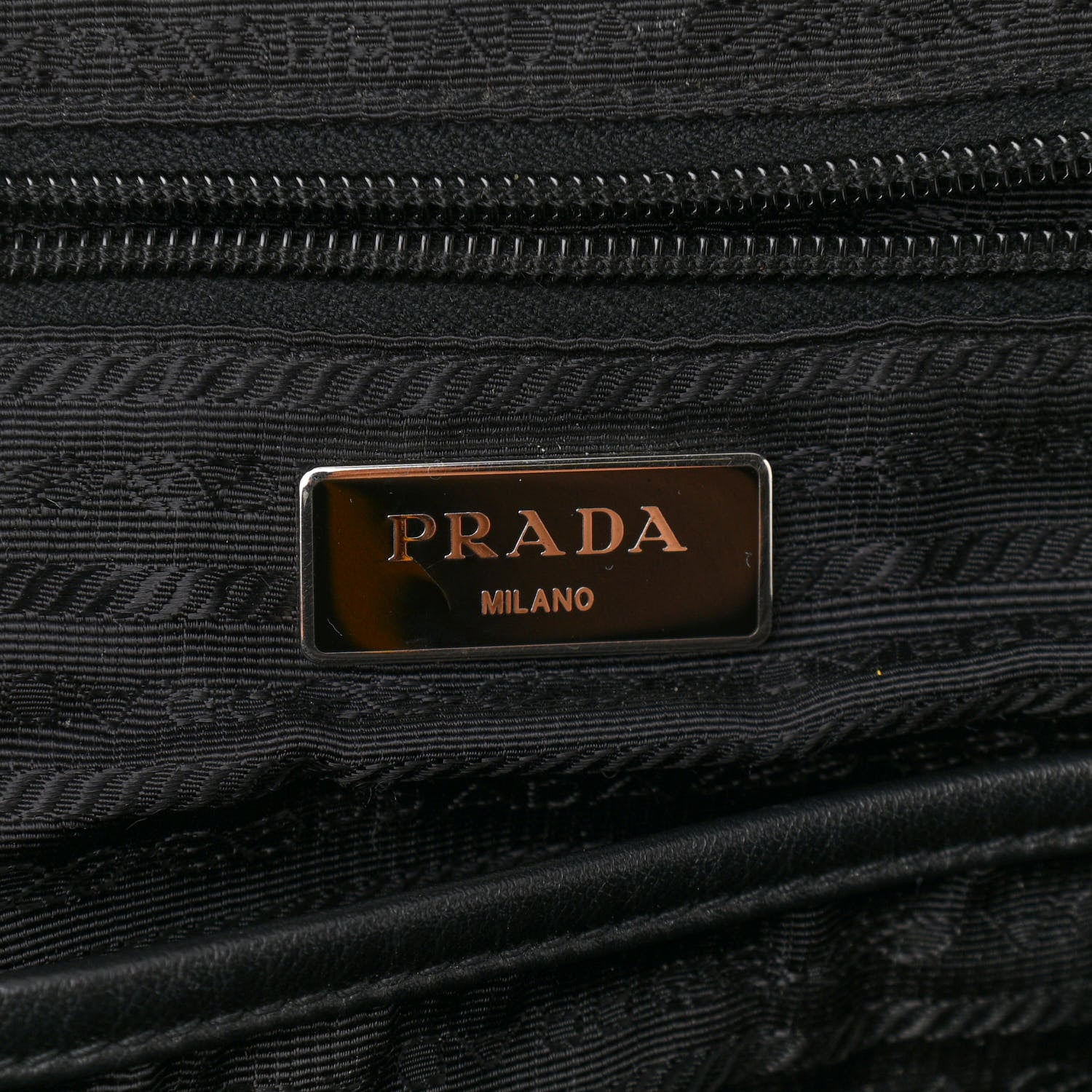 Prada Tessuto Nylon Leopard Print Backpack Miele Black 5 of 10