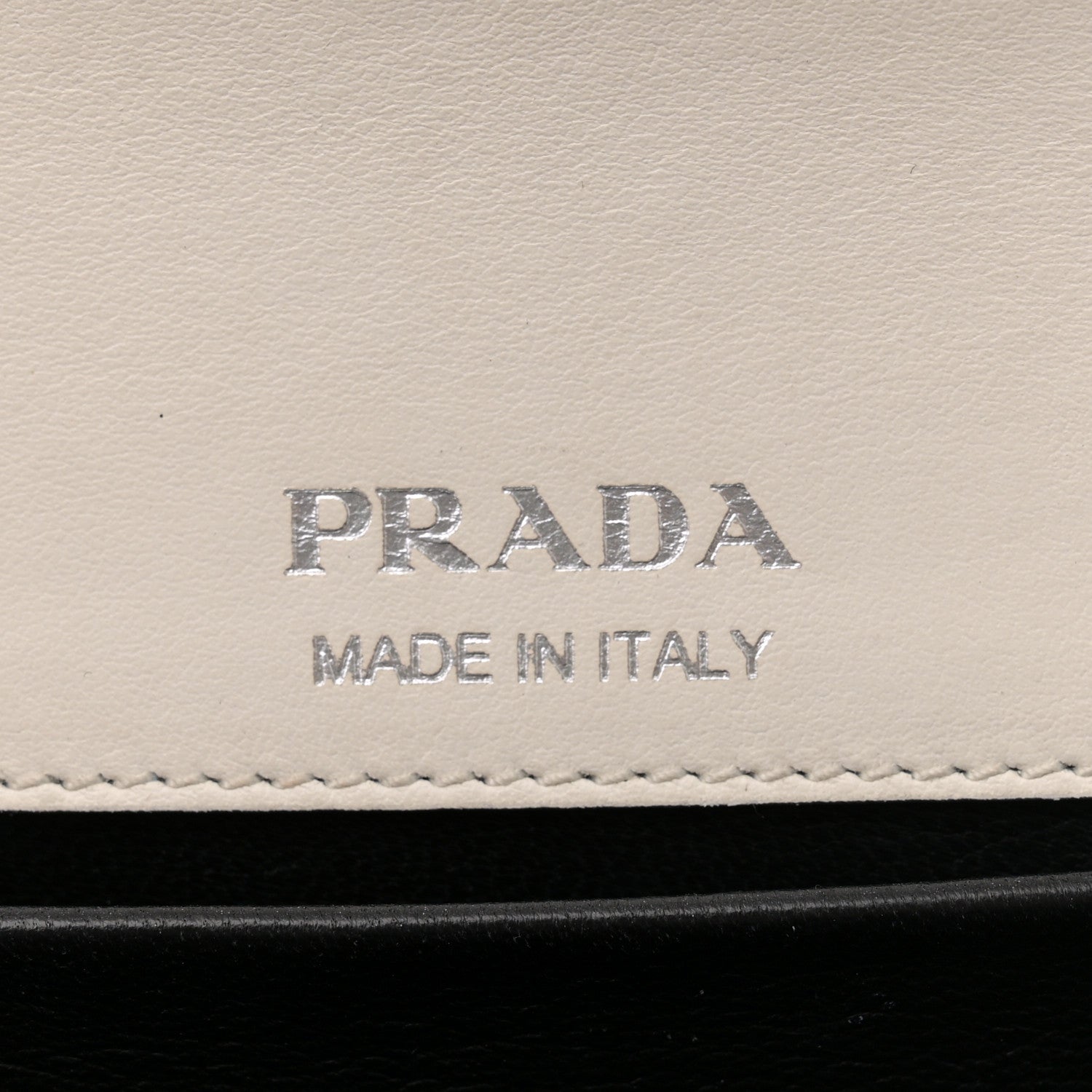Prada City Calfskin Small Sidonie Shoulder Bag White Black 6 of 13