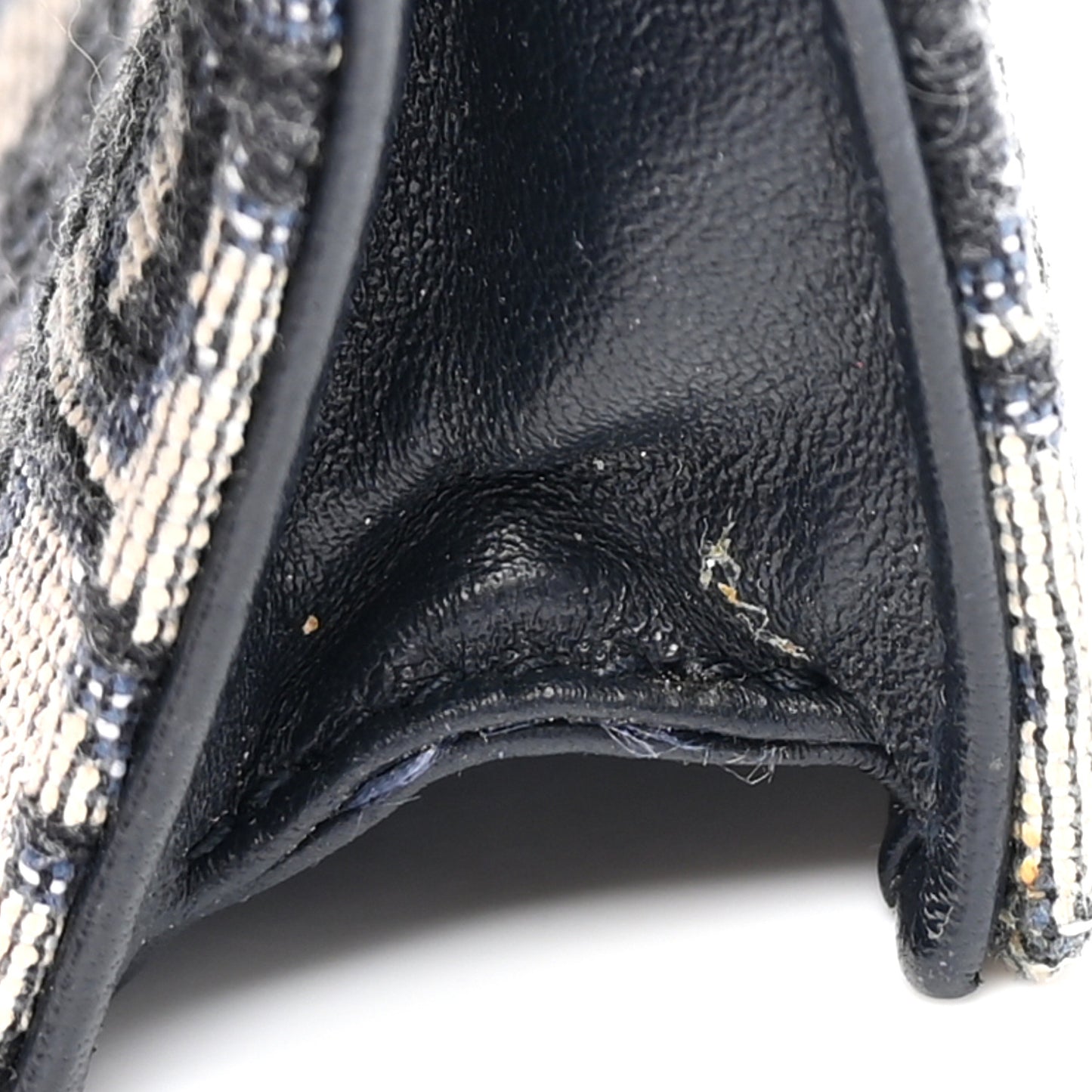 Oblique Saddle Card Holder Blue