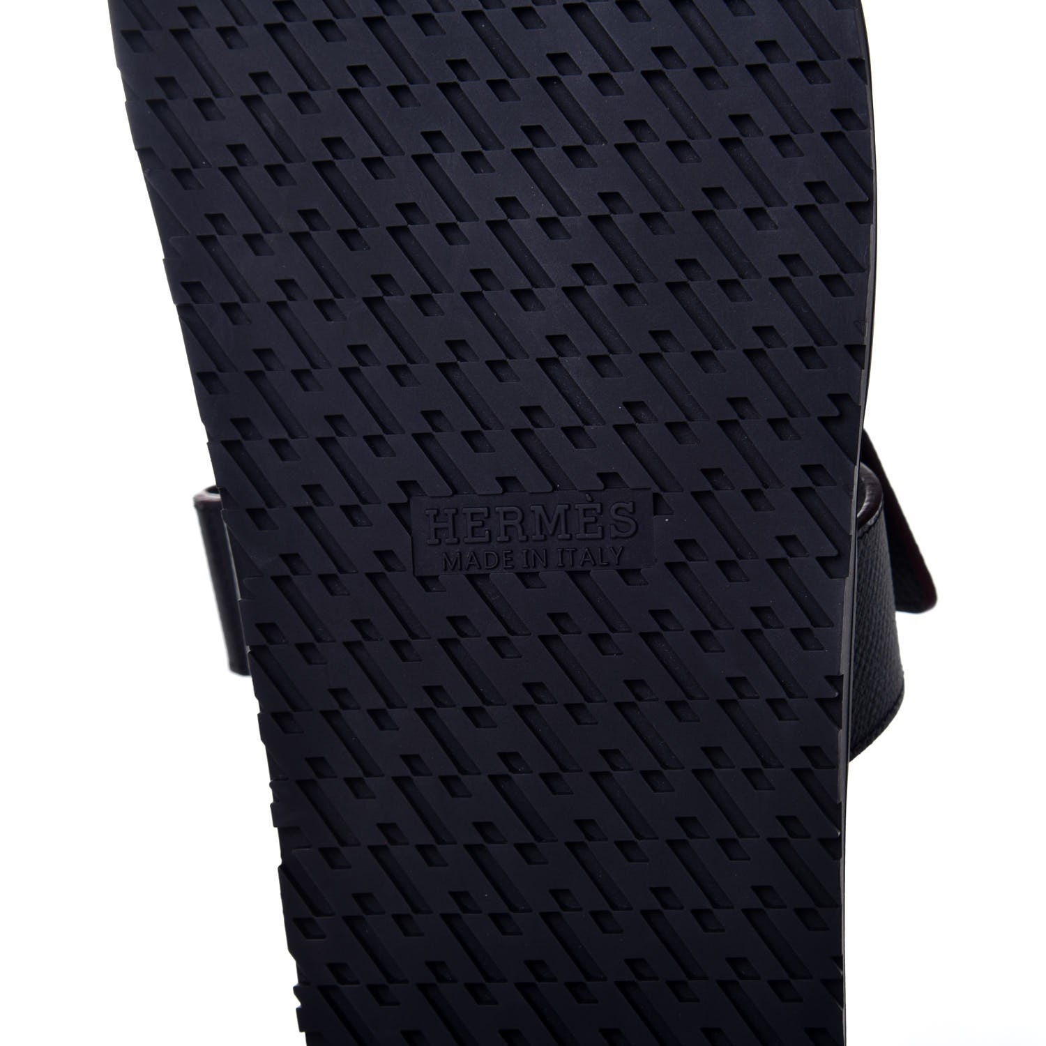 Hermes Epsom Mens Chypre Sandals 42 Black 6 of 8