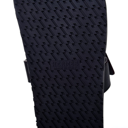 Hermes Epsom Mens Chypre Sandals 42 Black 6 of 8