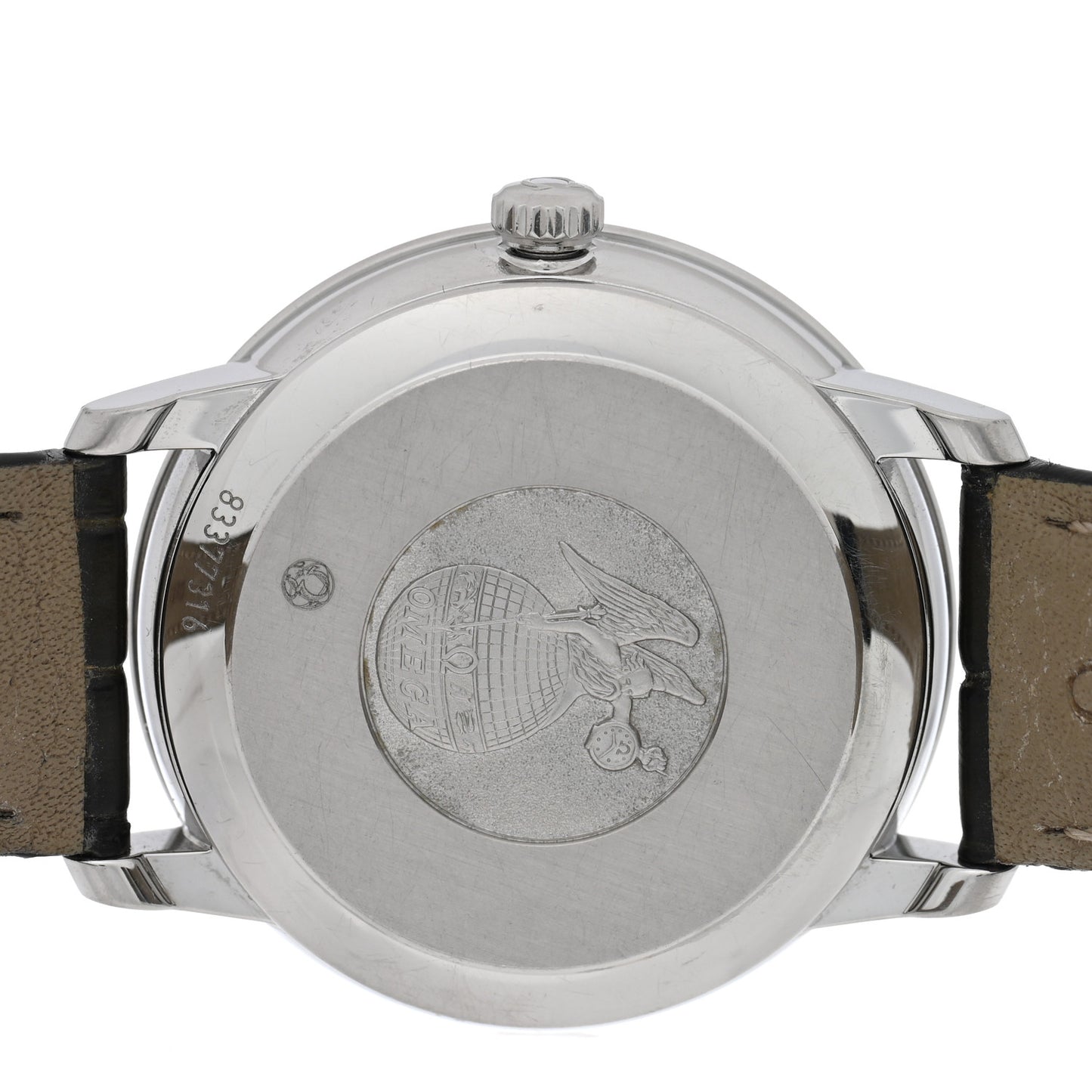 Stainless Steel Alligator Diamond 32.7mm De Ville Prestige Quartz Watch White 424.13.33.20.52.002
