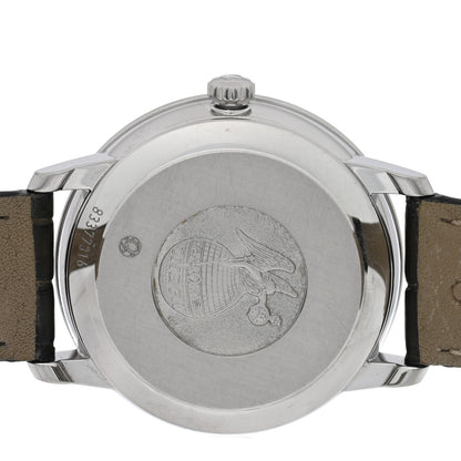 Omega Stainless Steel Alligator Diamond 32.7mm De Ville Prestige Quartz Watch White 424.13.33.20.52.002 4 of 5