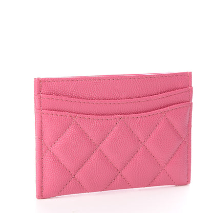 Chanel Caviar Quilted Card Holder Pink 3 of 9