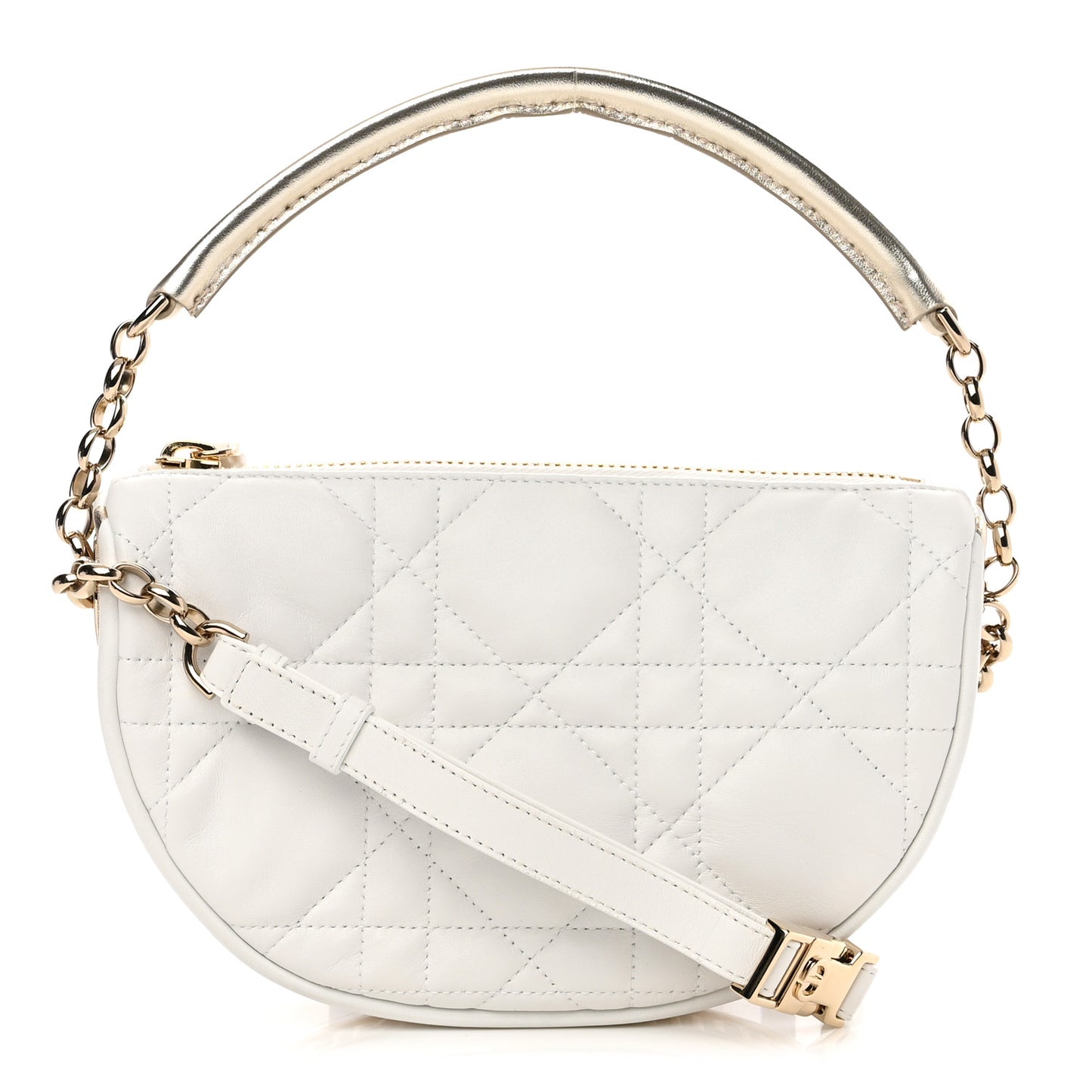 Lambskin Cannage Small Dior Vibe Hobo Bag Latte