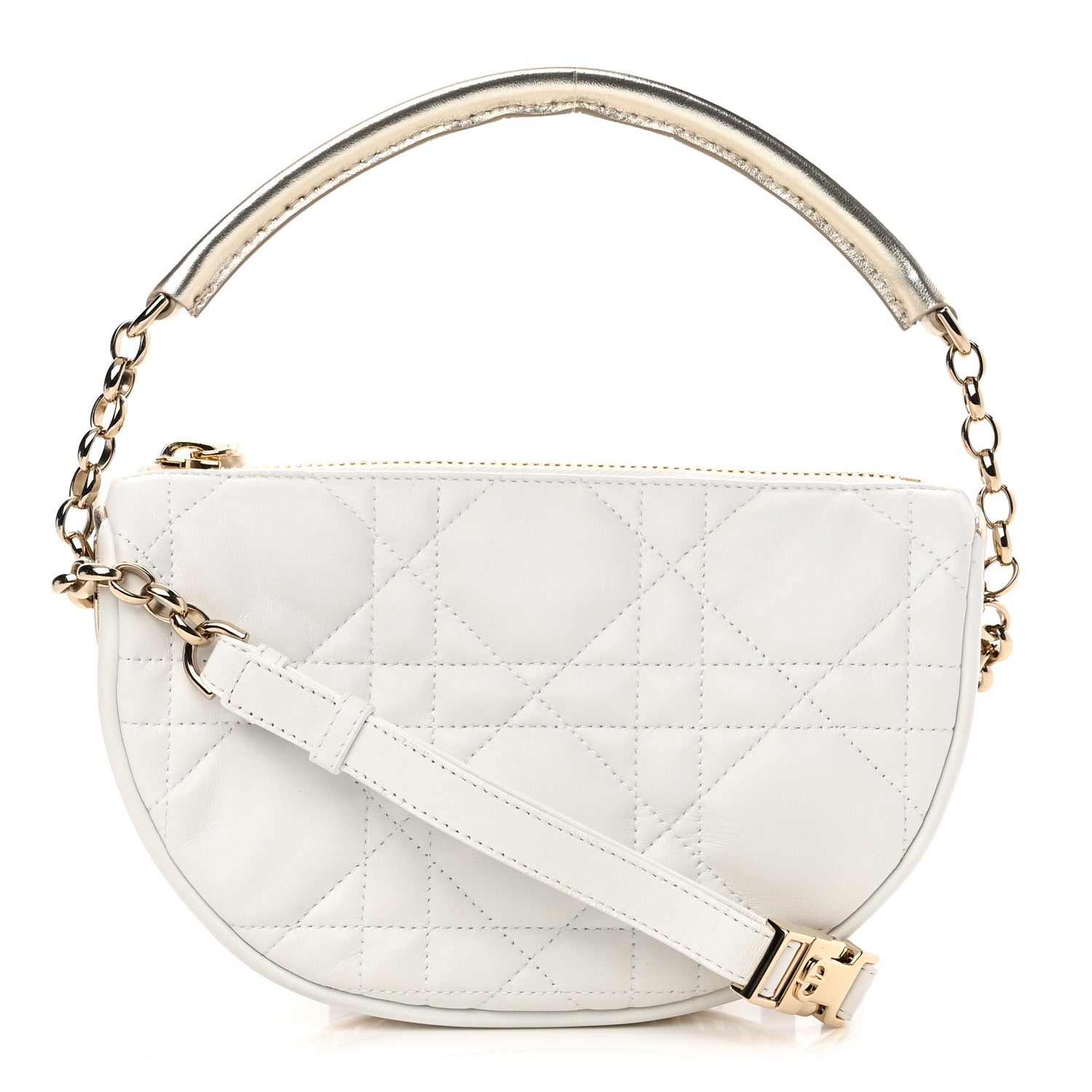 Christian Dior Lambskin Cannage Small Dior Vibe Hobo Bag Latte 1 of 12