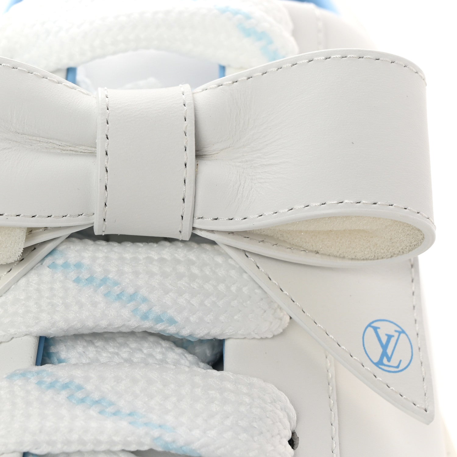 Louis Vuitton Calfskin Time Out Bow Sneakers 37.5 Blue 11 of 11