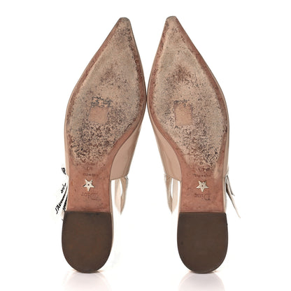 Christian Dior Patent Ribbon J'Adior Slingback Ballet Flats 40 Nude 5 of 9