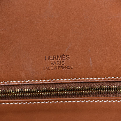 Hermes Toile Natural Barenia Flag Birkin 40 Fauve 8 of 33