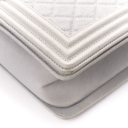 Chanel Caviar Quilted New Medium Boy Flap Grey 10 of 13