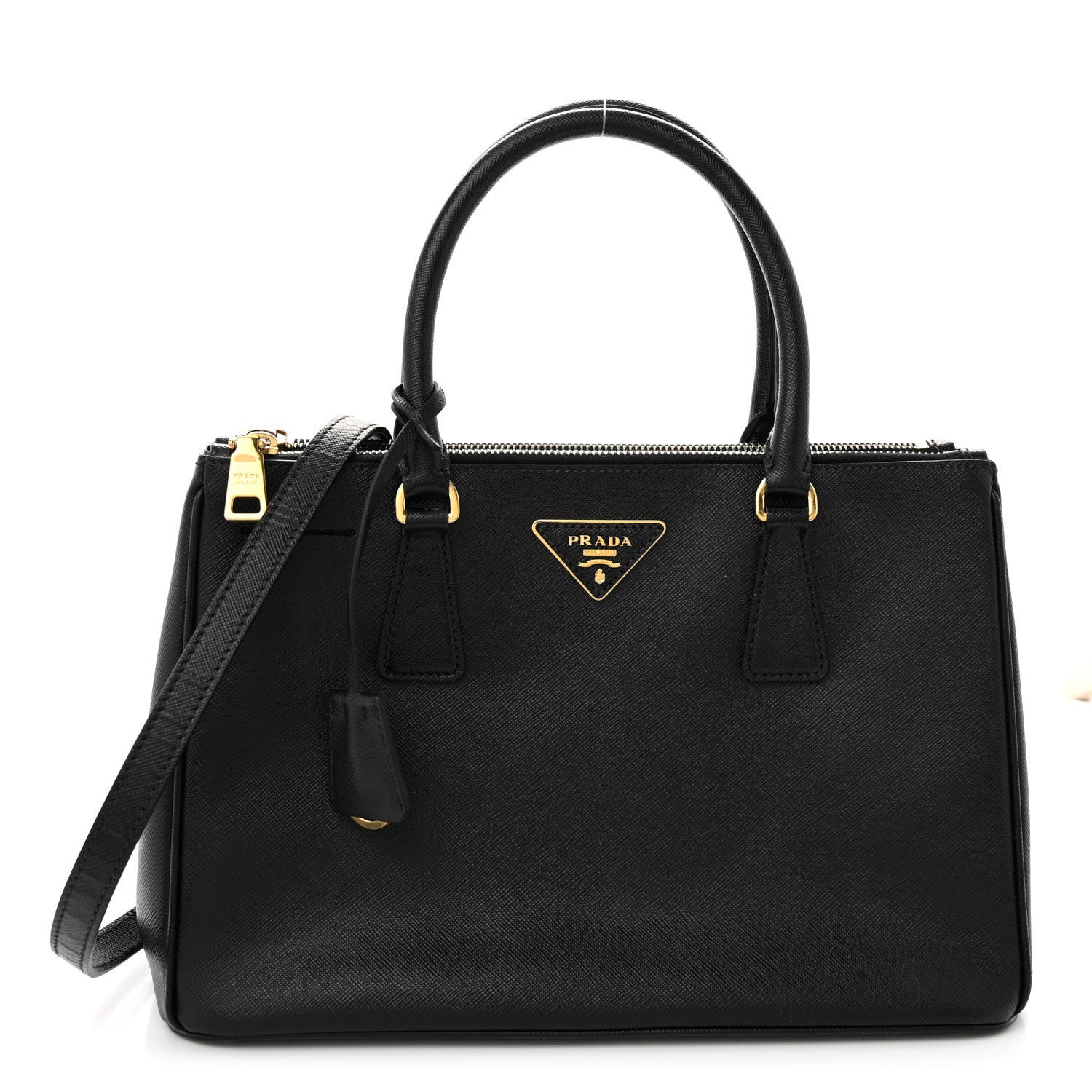 Prada Saffiano Medium Galleria Double Zip Tote Black 1 of 9