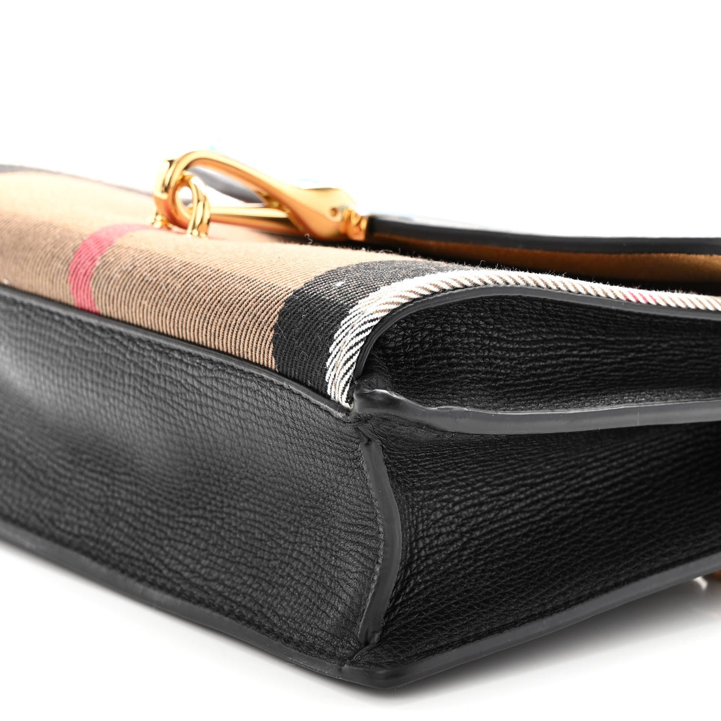 Derby Calfskin House Check Baby Macken Crossbody Bag Black