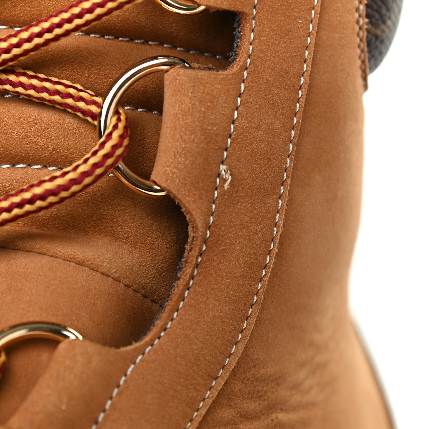 Calfskin Suede Monogram Mens Creeper Ankle Boots 9 Beige