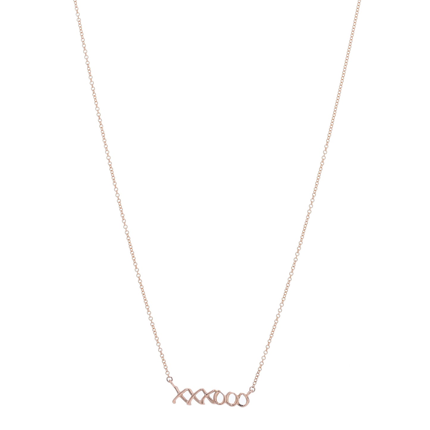 18K Rose Gold Paloma's Graffiti Love and Kisses Pendant Necklace