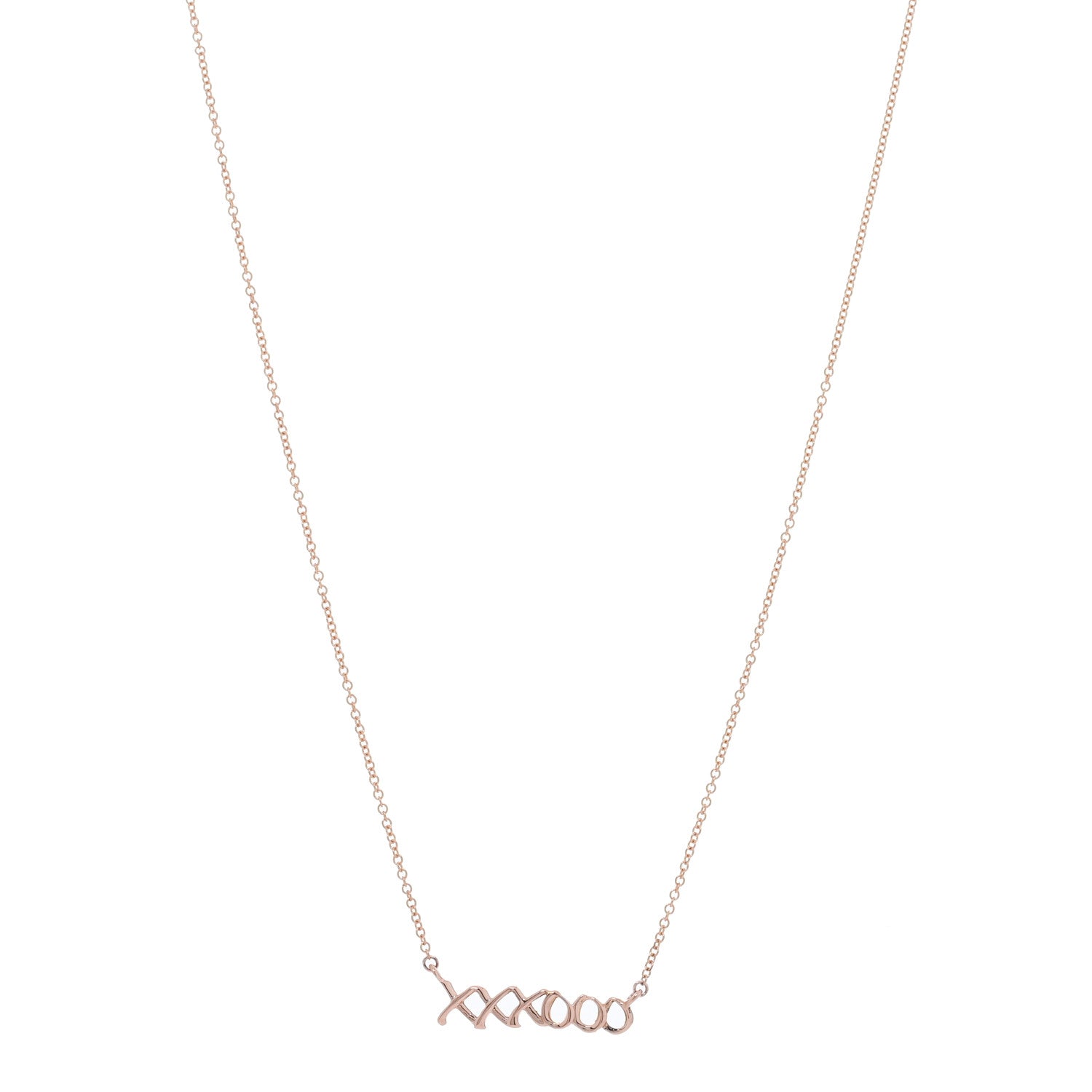 Tiffany 18K Rose Gold Paloma's Graffiti Love and Kisses Pendant Necklace 1 of 4