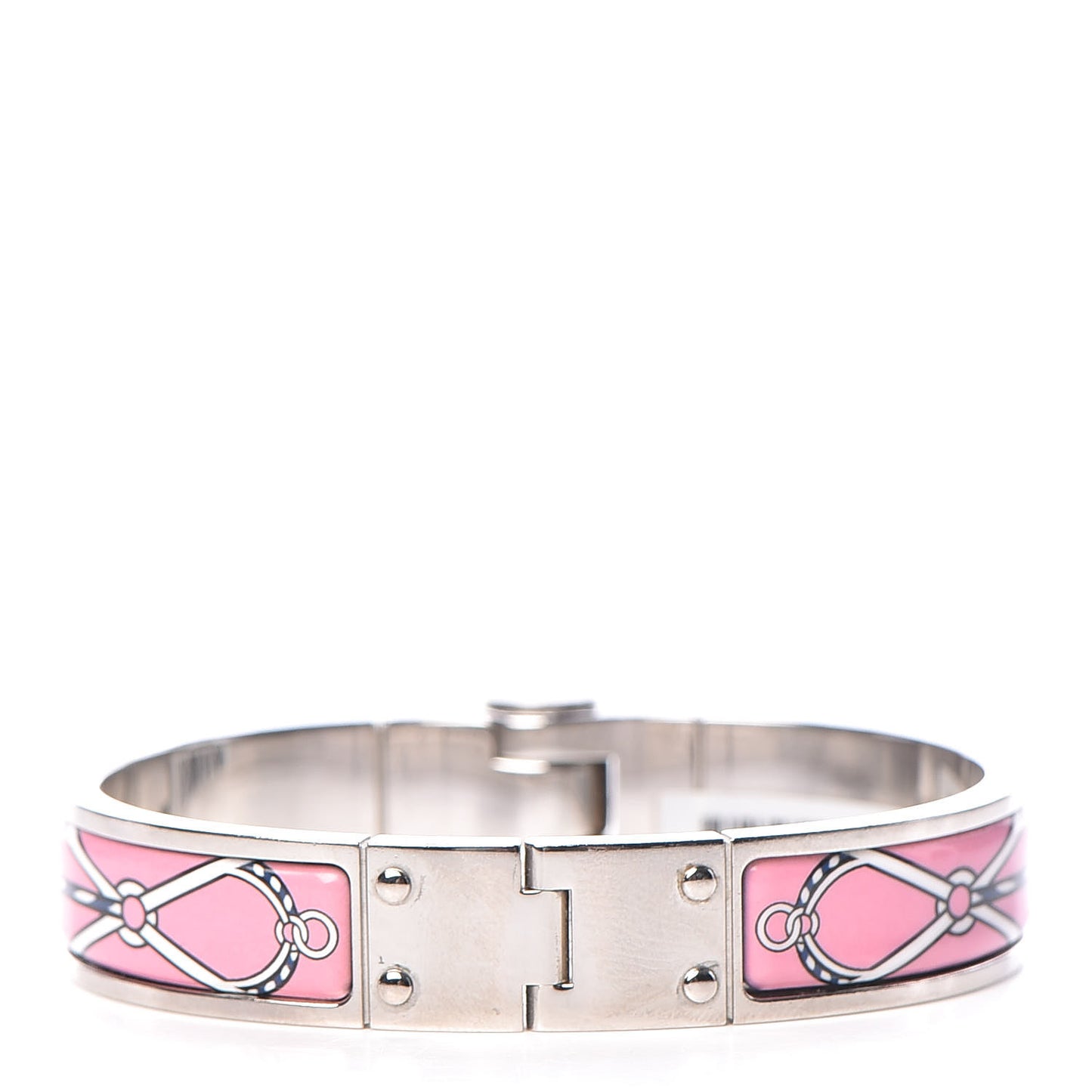 Enamel Printed Narrow Charniere Cuirs Marins Hinged Bracelet S Quadrichromie