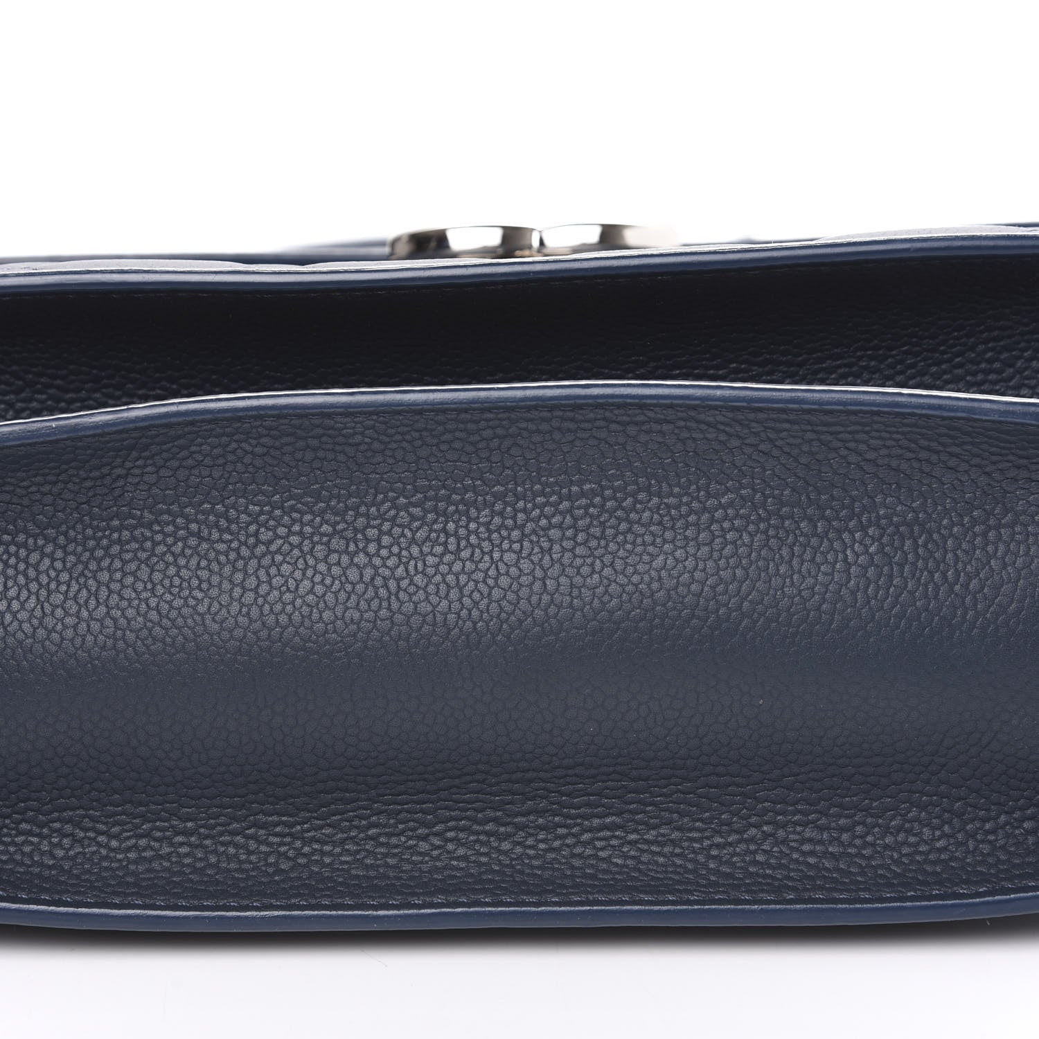 Chanel Grained Calfskin Quilted Large CC Box Flap Blue 10 of 11