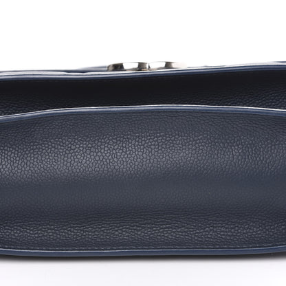 Chanel Grained Calfskin Quilted Large CC Box Flap Blue 10 of 11