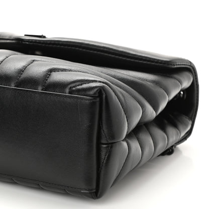 Saint Laurent Calfskin Y Quilted Monogram Monochrome Small Loulou Chain Satchel Black 10 of 10