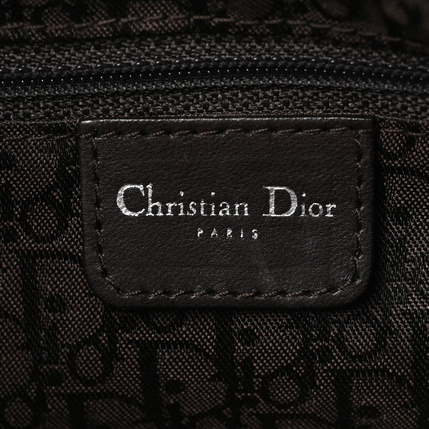 Lambskin Cannage Stitched Small East West Lady Dior Marron Fonce