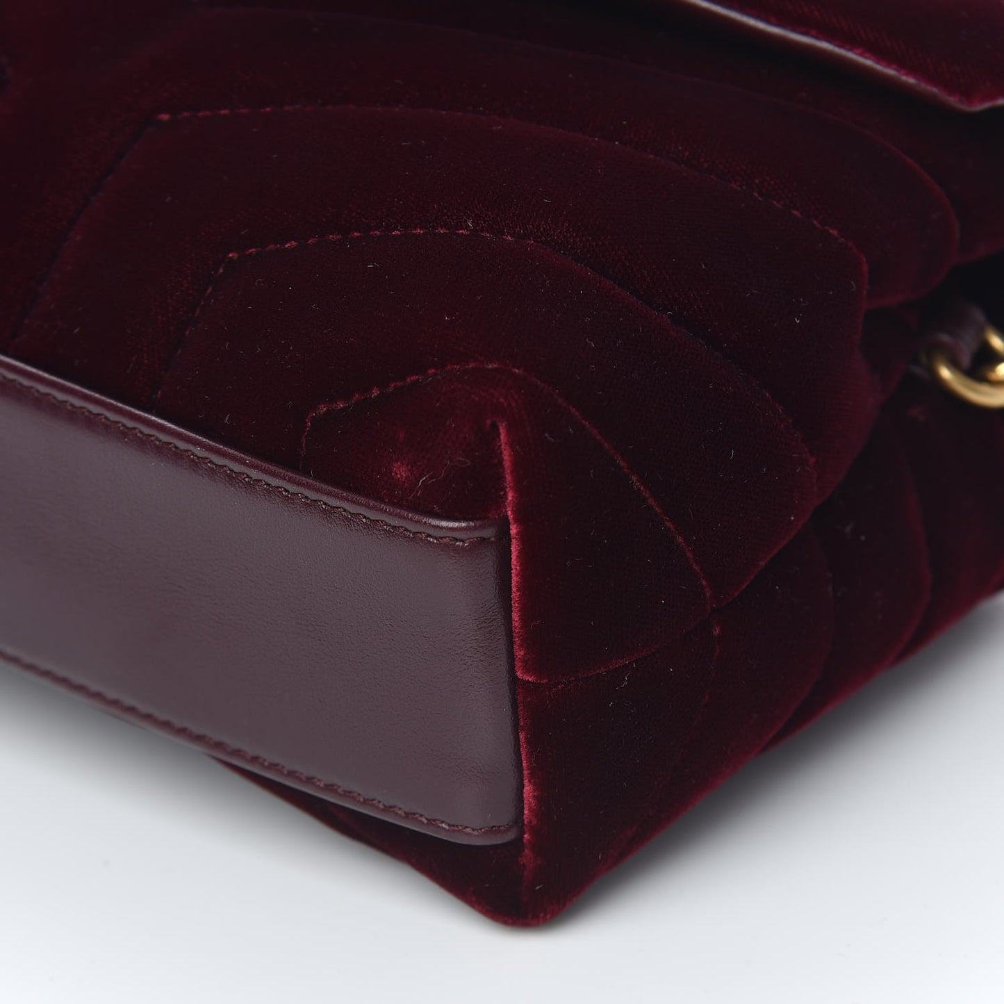 Velvet Y Quilted Monogram Toy Loulou Crossbody Bag French Burgundy