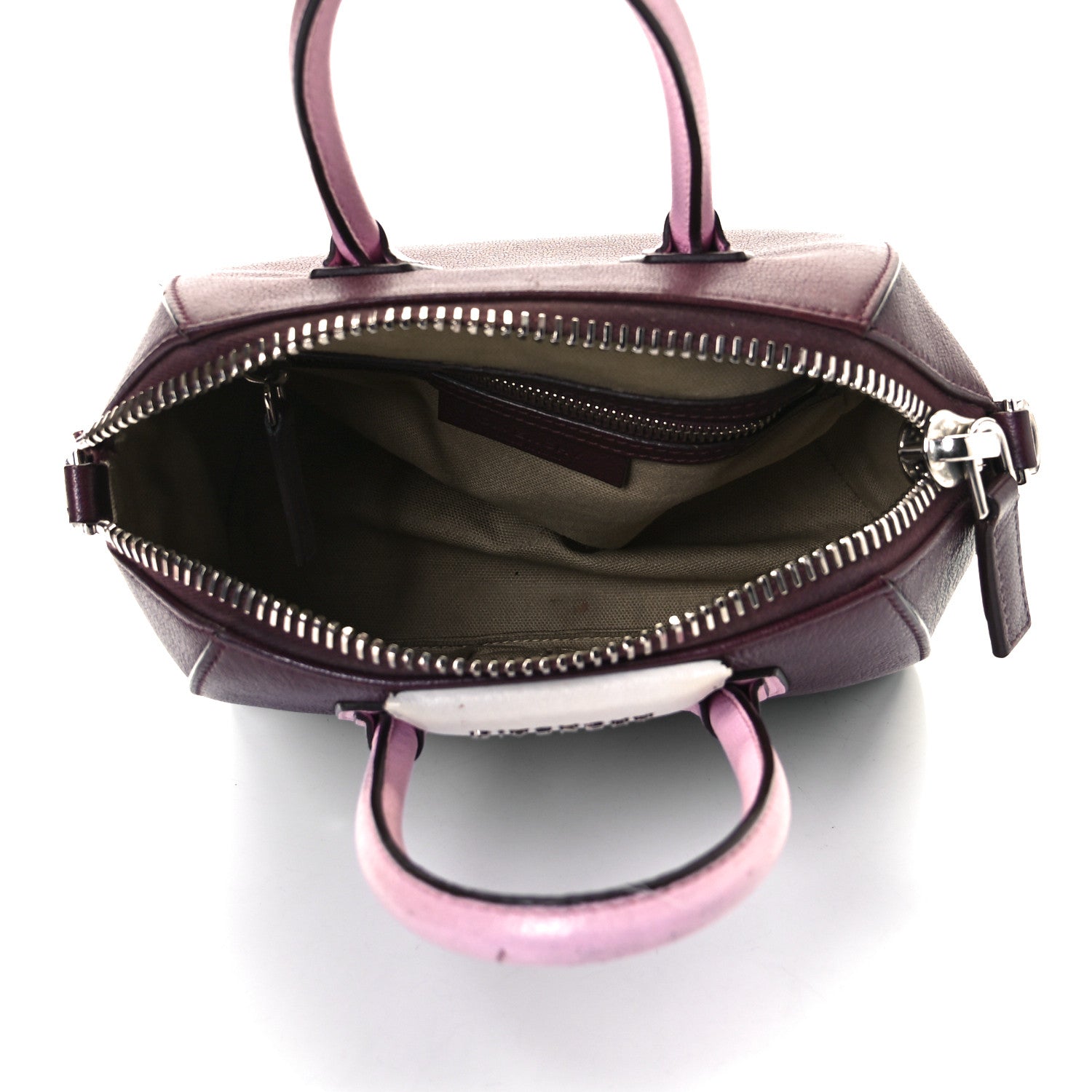 Givenchy Sugar Goatskin Mini Tri-Color Antigona Burgundy Pink White 5 of 16
