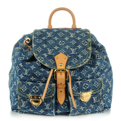 Louis Vuitton Denim Sac a Dos Backpack GM Blue 1 of 8