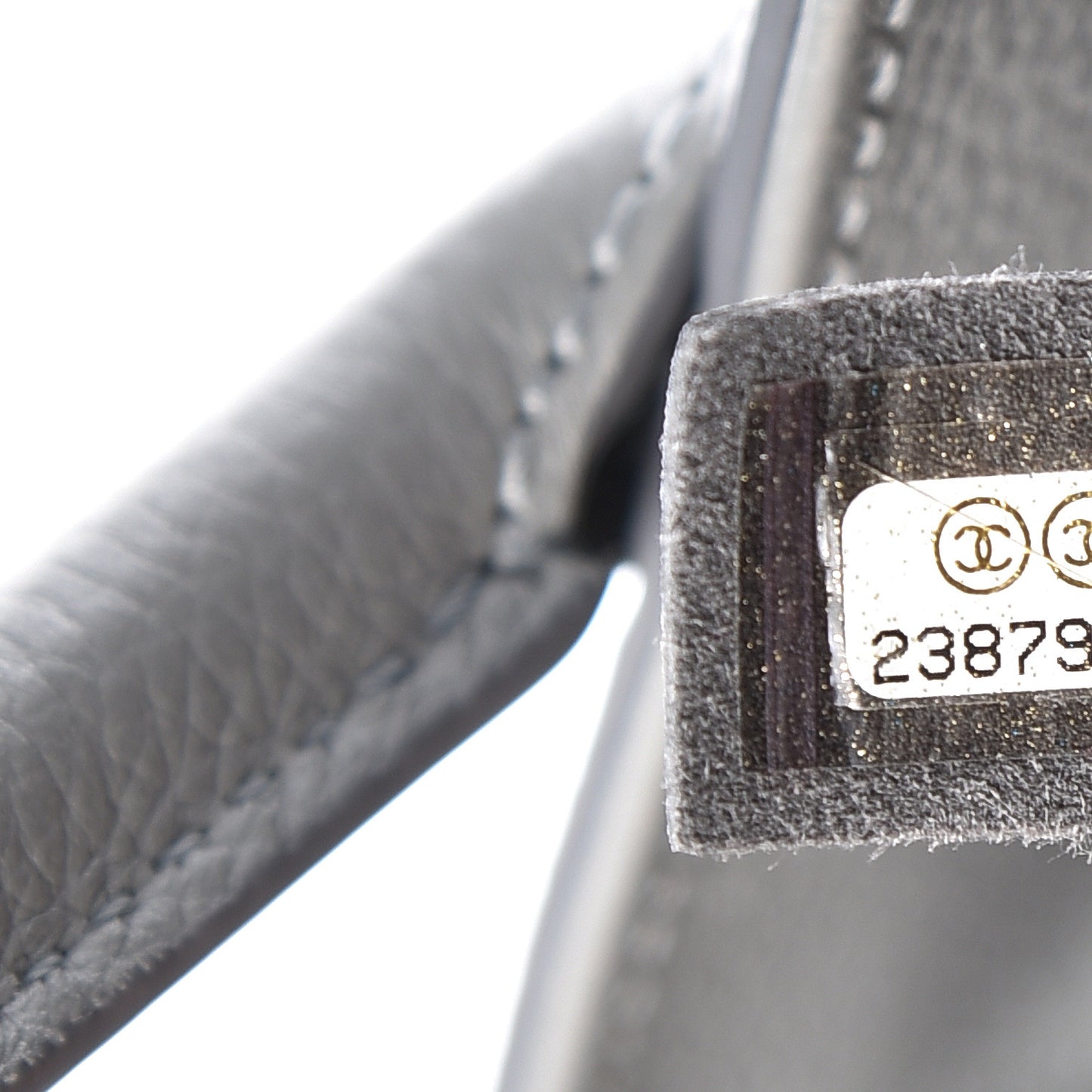 Grained Calfskin Small Neo Executive Shopper Tote Grey