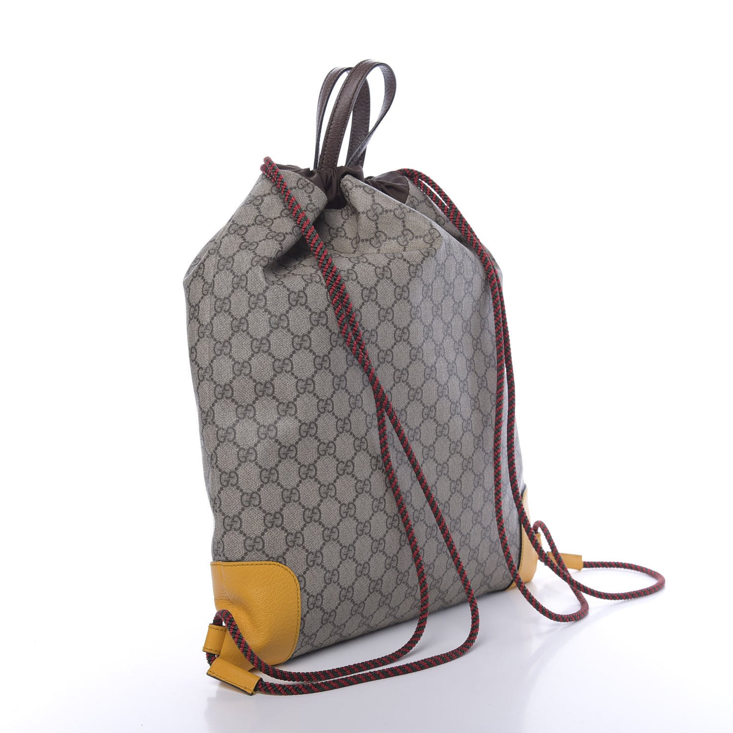 GG Supreme Monogram Neo Vintage Drawstring Backpack Beige New Acero Crop