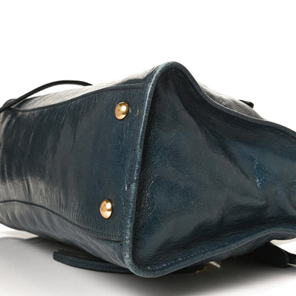 Miu Miu Vitello Shine Zip Tote Denim 10 of 12