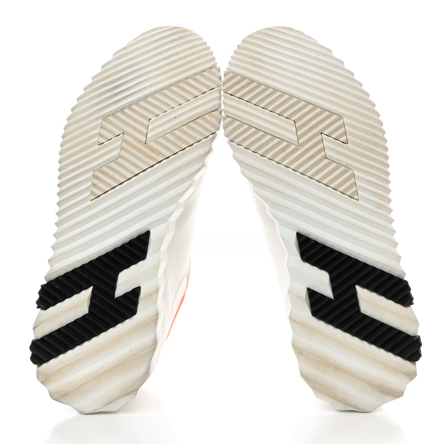 Knit Calfskin Depart Sneakers 38 White