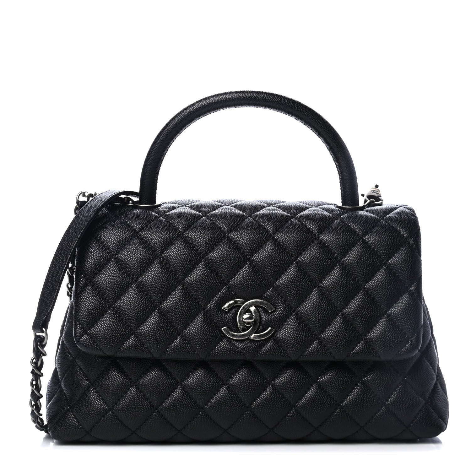 Chanel Caviar Quilted Small Coco Handle Flap Black 1 of 4