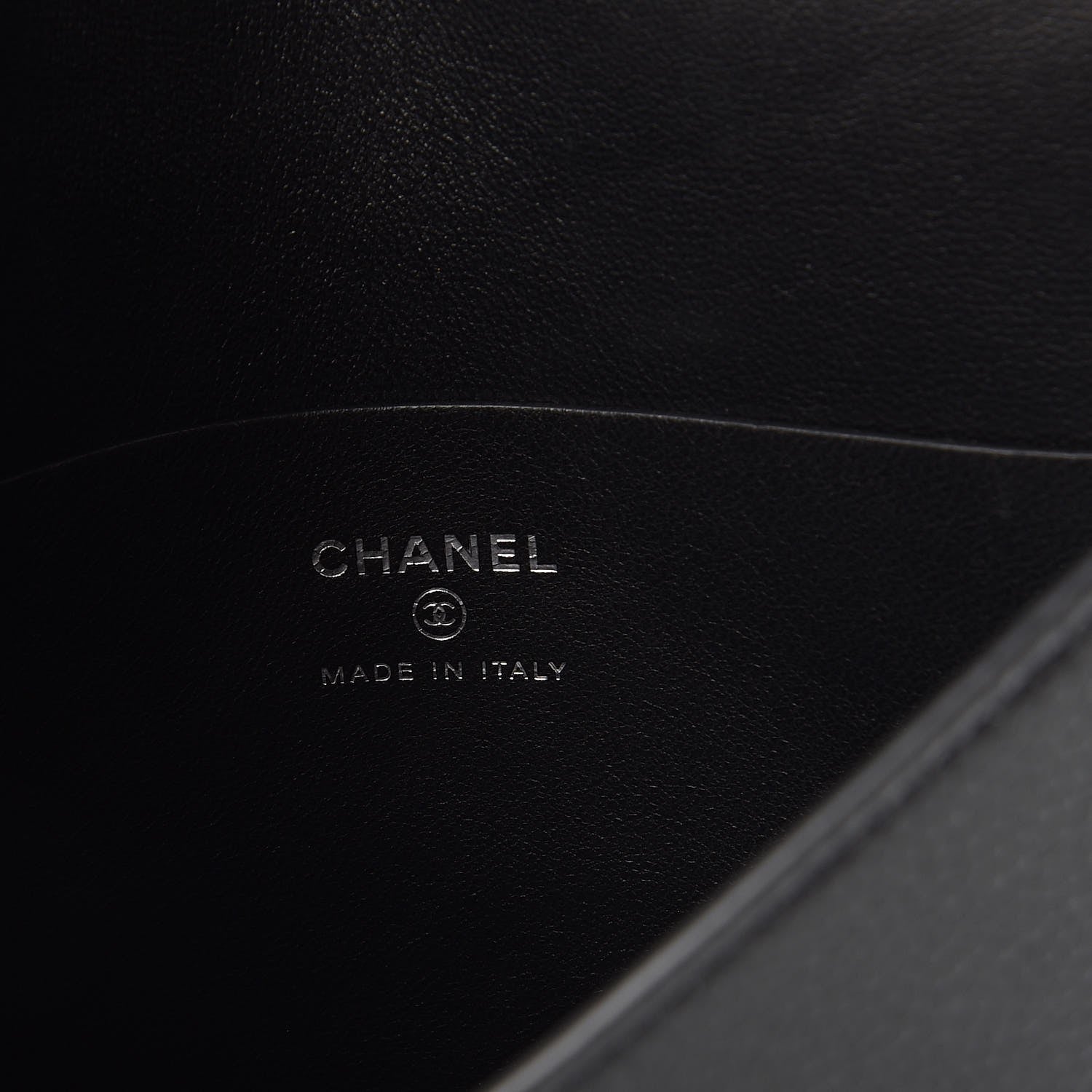 Chanel Lambskin Metallic Calfskin Cocomail Envelope Clutch Black Charcoal 6 of 12