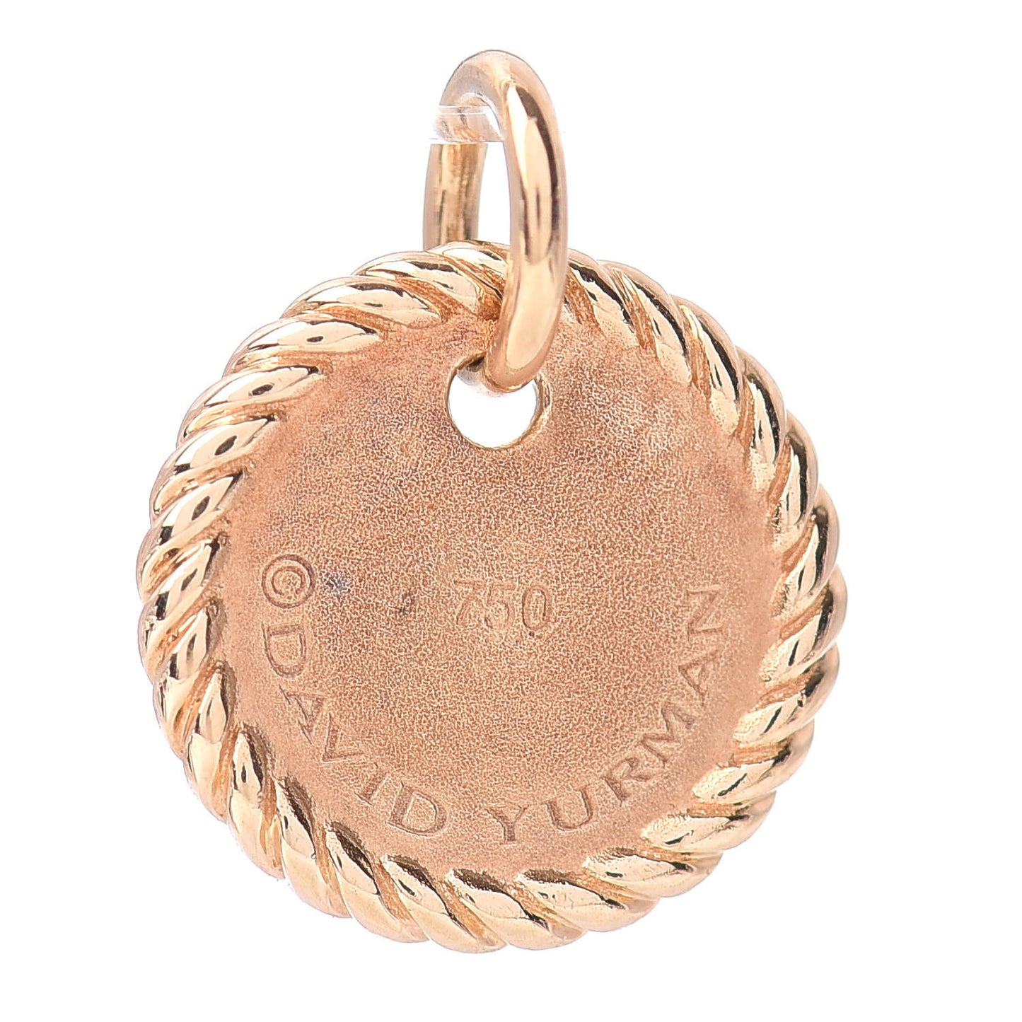18K Yellow Gold Diamond Initial W Charm