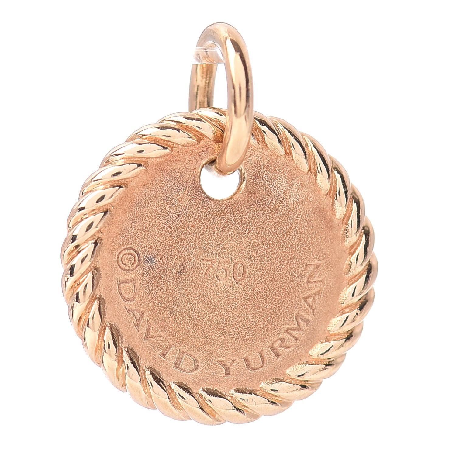 David Yurman 18K Yellow Gold Diamond Initial W Charm 3 of 3