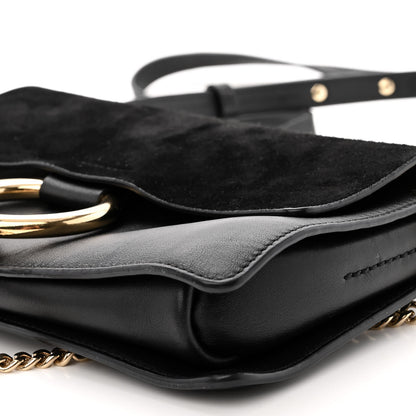 Chloe Suede Calfskin Small Faye Shoulder Bag Black 9 of 9
