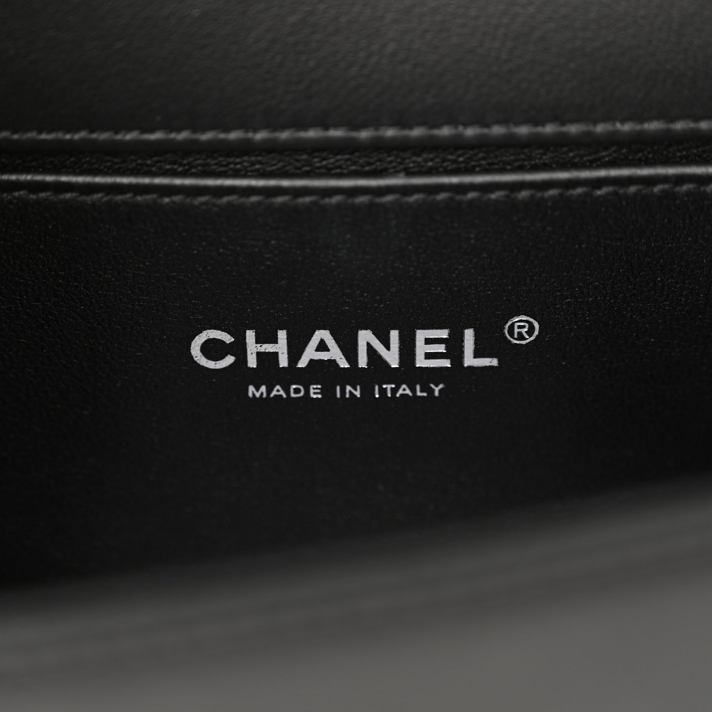 Calfskin Quilted Small Boy Flap Black