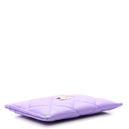 Chanel Caviar Quilted Wallet Purple 4 of 9