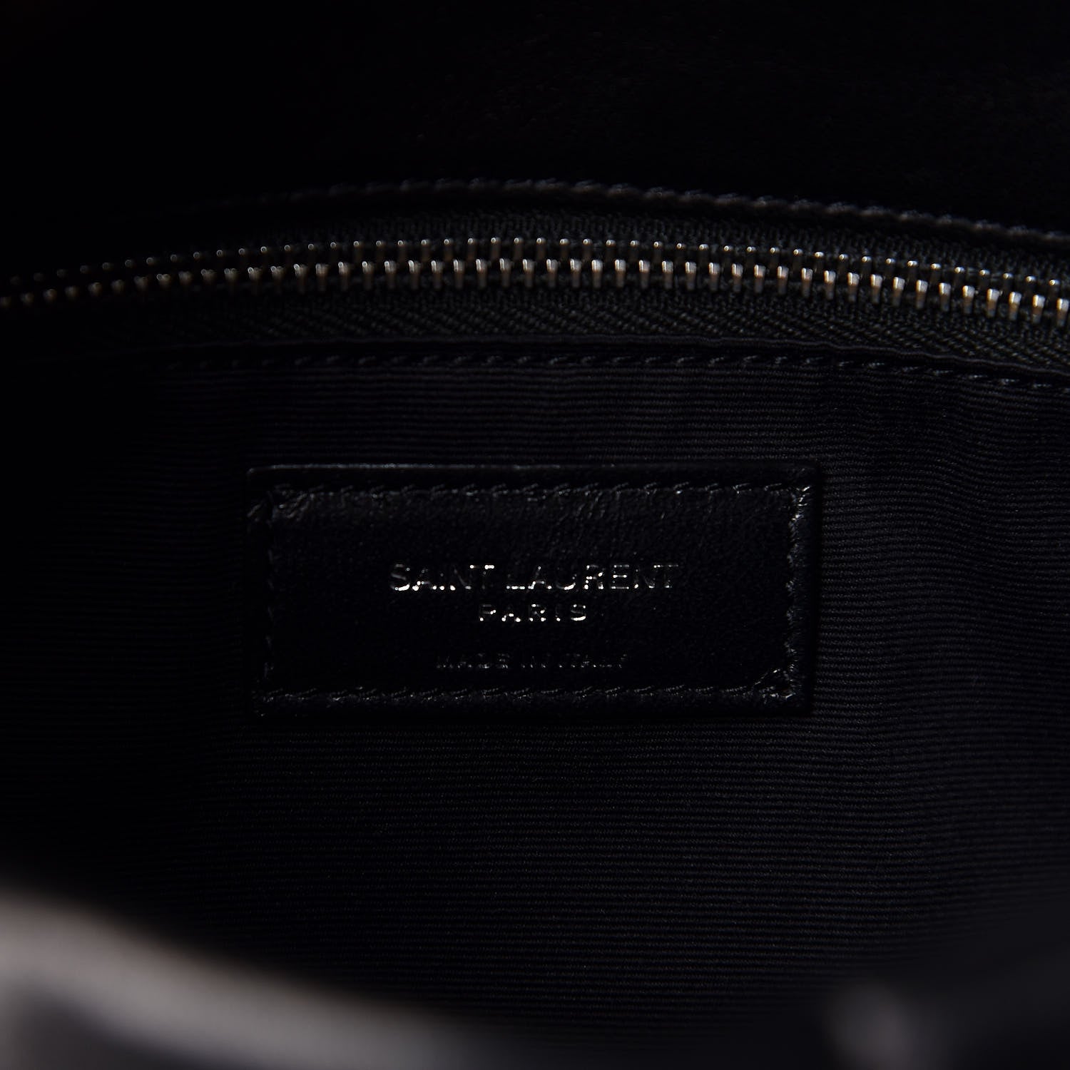Saint Laurent Lambskin Quilted Medium Loulou Puffer Monogram Chain Satchel Black 7 of 10