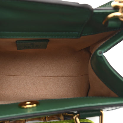 Gucci Wonka Grain Calfskin Mini Diana Tote Bag Green Yellow Fluo 5 of 12