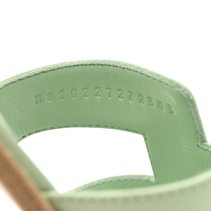 Hermes Epsom Oran Sandals 38 Vert Jade 8 of 9