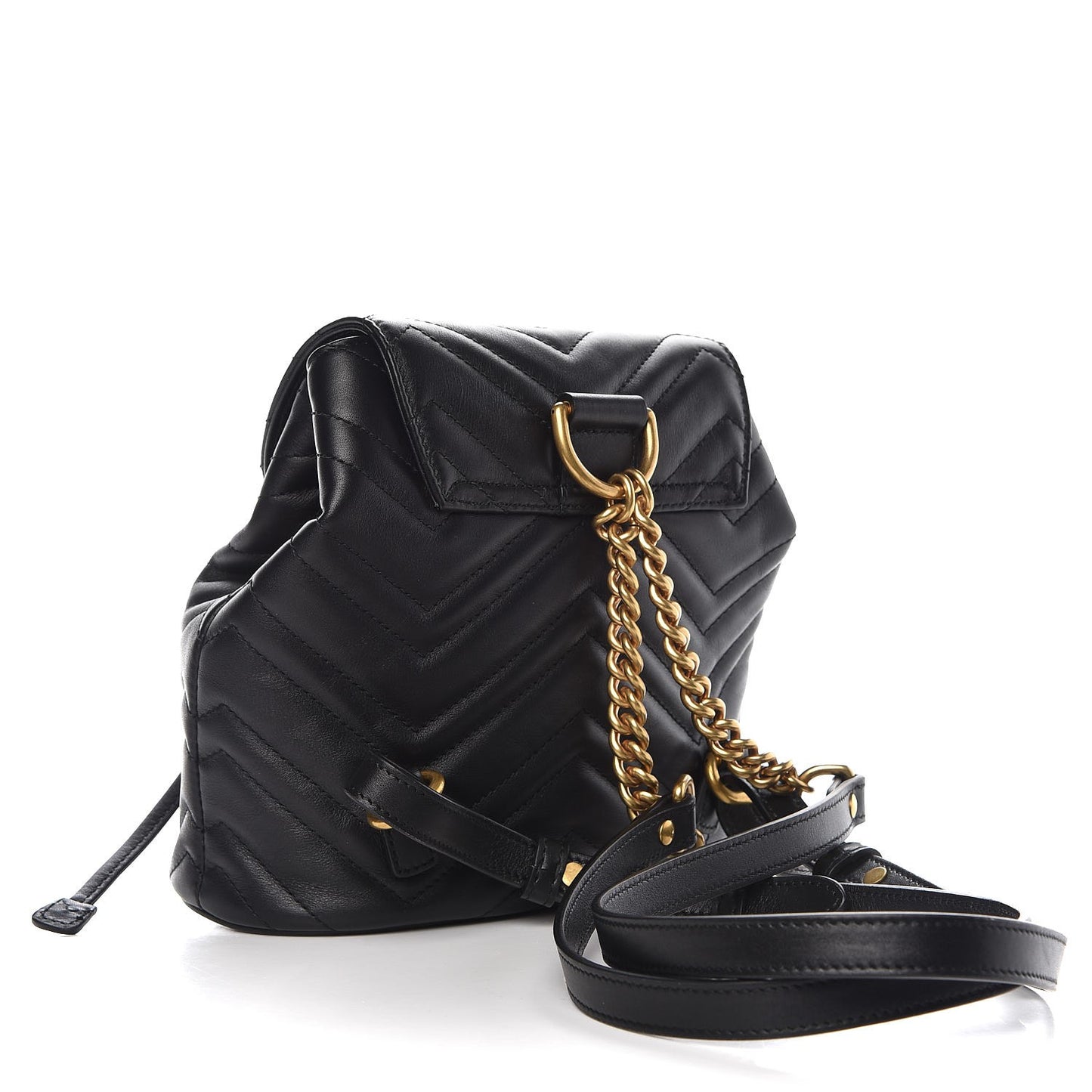 Calfskin Matelasse GG Marmont Flap Backpack Black